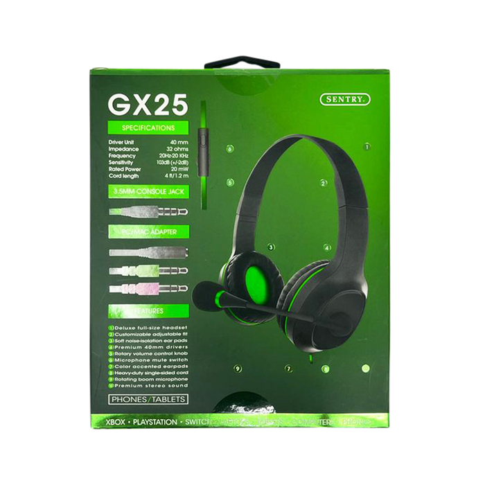 SENTRY-GX25 GAMING HEADSET FOR PS4/XBOX1/PC/MAC