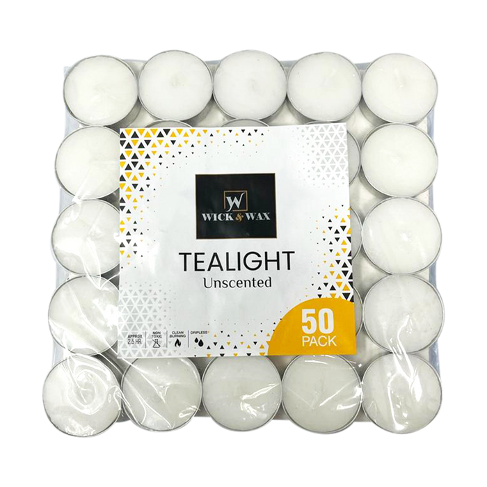50 ct Unscented Tealights