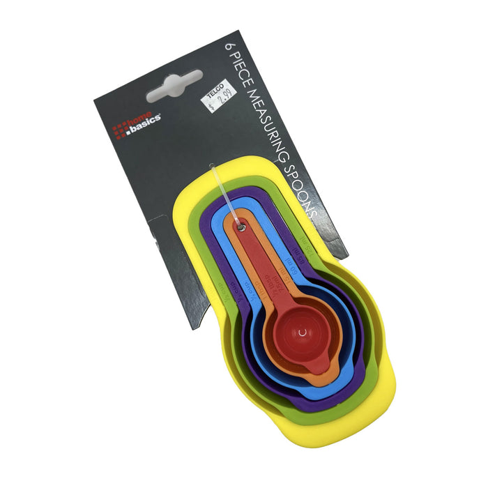 Home Basics 6 Piece Plastic, Multi-Colored Measuri