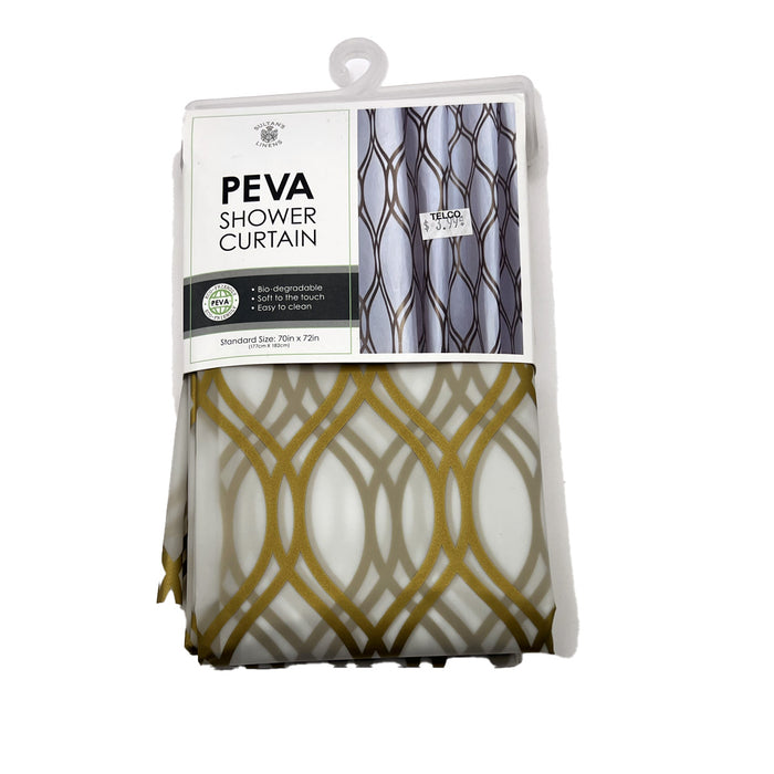 Peva Shower Curtain Printed 70in x 72in